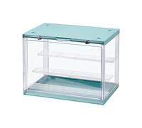 S.I.C Vitrina de acrílico Transparente; Multi Paso para colección Lego, figuritas, Modelos; Caja de exhibición de Gadgets, Organizador Coleccionable de Figuras de acción; (1, Verde)
