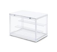 S.I.C Vitrina de acrílico Transparente; Multi Paso para colección Lego, figuritas, Modelos; Caja de exhibición de Gadgets, Organizador Coleccionable de Figuras de acción; (1, Blanco)