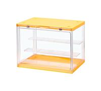S.I.C Vitrina de acrílico Transparente; Multi Paso para colección Lego, figuritas, Modelos; Caja de exhibición de Gadgets, Organizador Coleccionable de Figuras de acción; (1, Amarillo)