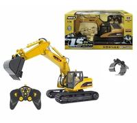 s-idee® 1535 Huina 1535 - Excavadora con mando a distancia y pinza de madera con batería y cargador Huina 1535
