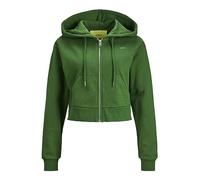JJXX Jxabbie Reg LS Every Zip Hood Swt Noos Sudadera con Capucha, Formal Garden/Print:Medium Green Logo, M para Mujer