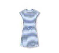 ONLY Konmay S/S Dress Noos Jrs Vestido de Punto, Provence/Stripes:Cloud Dancer, 122 cm-128 cm para Niñas