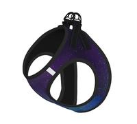 S Leash - Arnés para perro, diseño de universo de tamaño pequeño con estrellas y galaxia, estampado interestelar, correa reflectante para exteriores y pasear al perro