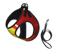 S Leash - Arnés tipo chaleco para perro, tamaño pequeño, con estampado de amanecer rojo, reflectante, para exteriores y pasear al perro