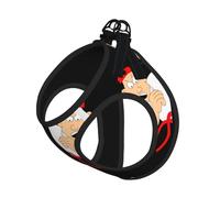 S Leash - Arnés tipo chaleco para perro, tamaño pequeño, con estampado de karate de caricatura, correa reflectante para exteriores y pasear al perro