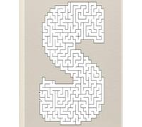 *S* LETTER MONOGRAM COMPOSITION NOTEBOOK -Whimsical Shaped Maze Puzzle Game Activity Cover- Diary Journal Sketchbook FUN GIFT: ֍7.25x9.5 Wide Rule֎ ... ALPHABET LETTERS - Shaped Maze Puzzles)