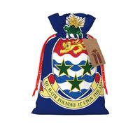 S Linen - Bolsas de regalo de Navidad, diseño de bandera de las Islas Caimán, bolsas de regalo con cordón, para Navidad, Acción de Gracias, decoración de regalos