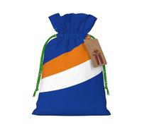 S Linen - Bolsas de regalo de Navidad, estampado de bandera de las Islas Marshall, bolsas de regalo con cordón, para Navidad, Acción de Gracias, decoración de regalos