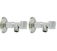 S&M 160080 Llave escuadra cromada 1/2" x 3/8" (Paquete de 2)