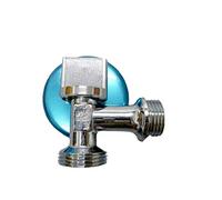 S&M 290220 - Grifo vertical para lavadora con entrada rosca macho ½” y salida rosca macho ¾” | Llave de cuarto de vuelta | Resistente | Diseño clásico y funcional | Superficie cromada