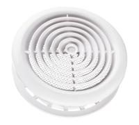 S&M 422539 - Rejilla redonda con mosquitera para empotrar a tubo de Ø 150 mm | Diseñada para empotrar directamente al conducto de ventilación | Incluye mosquitera | Fabricada con plástico ABS