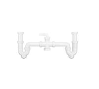 S&M 750267 Sifón fregadero evacuación curvo doble 1" 1/2"