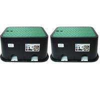 S&M 760815 Arqueta rectangular para riego enterrado 6 salidas (Paquete de 2)