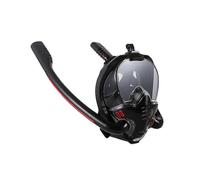 (S-M, Black) Full Face Diving Snorkel Mask Set Scuba Dual Tube Swimming Underwater Anti Fog