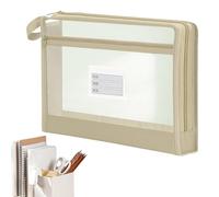 s Malla con Cremallera, Transparente A4 Doble Capa Gran Capacidad, Organizadora de Documentos con Cremallera, para Estudiantes Material Escolar Documentos Deberes Exámenes Cuadernos Juegos de Mesa