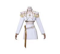 (S,Mira Without Wig)KPop Demon Hunters Mira Cosplay Costume Set Halloween Party Fancy Dress for Womens White _b A