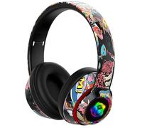 S&N Auriculares con Bluetooth, Cascos inalambricos para Juegos con luz RGB, Compatible con Tarjeta de Memoria con Micrófono L750 Graffiti