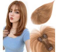 S-noilite Topper Cabello Remy Transpirable Flequillo Ligero Marrón Claro