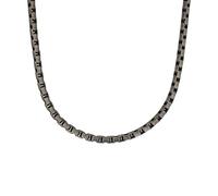 s.Oliver 2040621 - Collar de acero inoxidable para hombre, 50 + 5 cm, color gris, idea de regalo, viene en caja de regalo