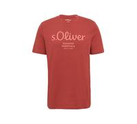 s.Oliver 2139909 Camiseta con Logo, Amapola, S Hombres