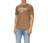 s.Oliver 2139909 Camiseta con Logo, Beige, XL Hombres