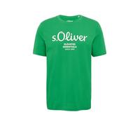 s.Oliver 2139909 Camiseta con Logo, Verde, 3XL Hombres