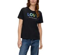 s.Oliver 2145527 Camiseta de Lentejuelas, Negro 99d1, 38 para Mujer