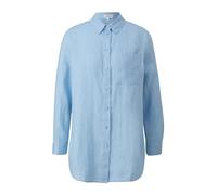 s.Oliver 2146738 Blusa de Lino Manga Larga, Azul 5304, 40 para Mujer