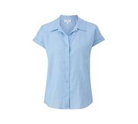 s.Oliver 2147437 Blusa de Lino Manga Corta, Azul 5304, 38 Mujeres