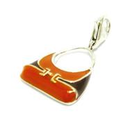 s.Oliver 925 plata colgante charms SOCHA/23 bolso coñac