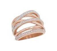 s.Oliver Anillo Anillos de acero inoxidable de las señoras, con cristal, de color rosa, viene en caja de regalo de joyería, 2020962