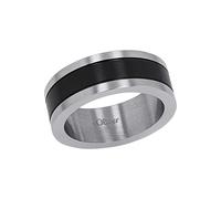 s.Oliver Anillo Anillos de acero inoxidable para hombres, bicolor, viene en caja de regalo de joyería, 2015076