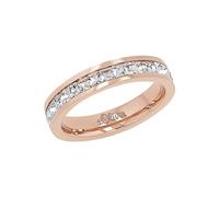 s.Oliver Anillo De Acero Inoxidable Para Mujer, Con Cristal, Color Rosa, Viene En Caja De Regalo De Joyería, 52/16.5