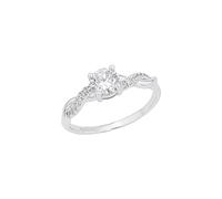 s.Oliver anillo de plata de ley 925 anillos de las señoras, con sintetizador de circonio, plata, viene en caja de regalo de joyería