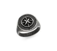 s.Oliver Anillo para hombre - IP Gun - Talla 62 - Acero inoxidable pulido - Resistente al agua y delicado con la piel