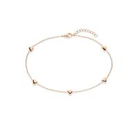 s.Oliver Anklet - Elegante tobillera de acero inoxidable pulido - oro rosa - Cadena Rolokette ajustable hasta 27 cm - Impermeable y agradable para la piel