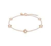 s.Oliver Anklet - Elegante tobillera de acero inoxidable pulido - oro rosa - Cadena Rolokette ajustable hasta 27 cm - Impermeable y agradable para la piel