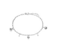 s.Oliver Anklet - Elegante tobillera de acero inoxidable pulido - plata - Cadena de eslabones ajustable hasta 27 cm - resistente al agua y respetuosa con la piel