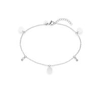 s.Oliver Anklet - Elegante tobillera de acero inoxidable pulido - Plata - Cadena Rolokette ajustable hasta 27 cm - Resistente al agua y agradable para la piel