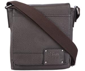 s.Oliver (Bags Square Patch City 97.310.94.8899 - Bolso bandolera para hombre (19 x 21 x 6 cm), Marrón Marrón 8860, 19x21x6 cm (B x H x T)