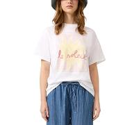 s.Oliver Bernd freier GmbH & co. kg/s.Oliver 2181321 - Camiseta de Manga Corta para Mujer con Estampado Frontal, Blanco, M