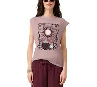 s.Oliver Bernd freier GmbH & Co. kg/s.Oliver 2181324 Camiseta de algodón con impresión Frontal para Mujer, Color: Rosa., M
