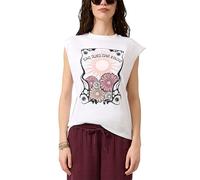 s.Oliver Bernd freier GmbH & co. kg/s.Oliver 2181324 - Camiseta de algodón para Mujer con Estampado Frontal, Blanco, XL