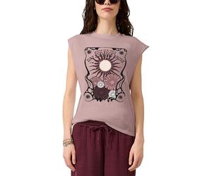 s.Oliver Bernd freier GmbH & co. kg/s.Oliver 2181324 - Camiseta de algodón para Mujer con Estampado Frontal, Rosa., S