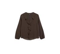 s.Oliver Bernd freier GmbH & co. kg/s.Oliver 2183124 - Blusa de Manga Larga con Volantes para Mujer, marrón, 36