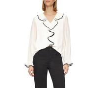 s.Oliver BLACK LABEL 2158586 Blusa de Gasa con Volantes, 200, 36 Mujeres