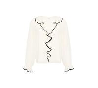 s.Oliver BLACK LABEL 2158586 Blusa de Gasa con Volantes, 200, 48 Mujeres