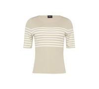 s.Oliver BLACK LABEL 2163635 Jersey de Punto de Manga Corta, Beige Claro, 46 para Mujer
