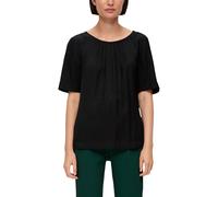 s.Oliver Black Label Blusa de Viscosa, Negro, 38