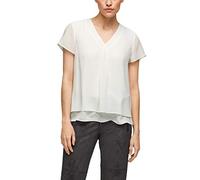 s.Oliver BLACK LABEL Chiffon Blouse Blusa, Blanco (Cream), 40 para Mujer
